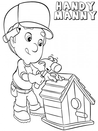 Handy Manny Fixes Bird House Coloring ...coloringonly.com