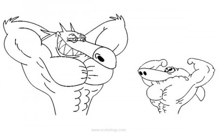 Zig And Sharko Coloring Pages Strong Zig - XColorings
