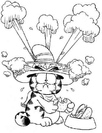Garfield Smoke Coloring Page | Coloring pages, Pattern coloring pages,  Coloring books