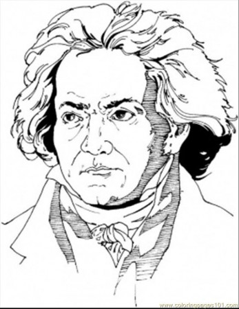 Ludwig Van Beethoven Coloring Page - Free Others Coloring Pages :  ColoringPages101.com