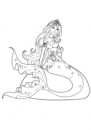 Free Barbie Mermaid Coloring Pages | Kids-Pic.com