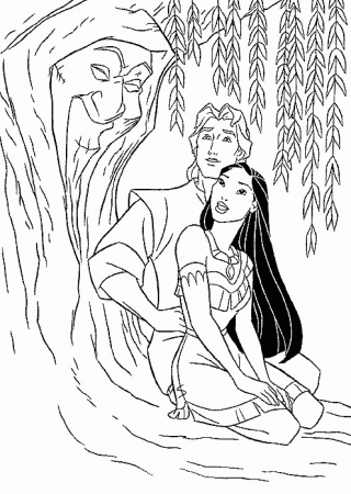 Kids-n-fun.com | Coloring page Pocahontas Grandmother Willow