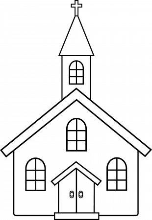 church colouring pages - Clip Art Library