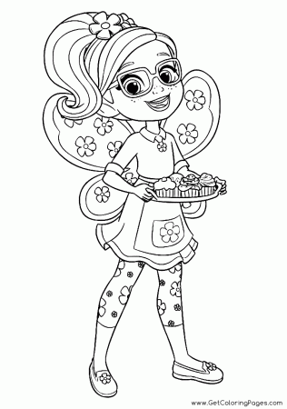 Butterbean's Cafe Coloring Pages Fairy with Cupcakes - Get Coloring Pages