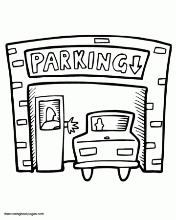 Parking Garage Coloring Page Sketch Coloring Page | Coloring pages,  Kindergarten worksheets free printables, Cars coloring pages