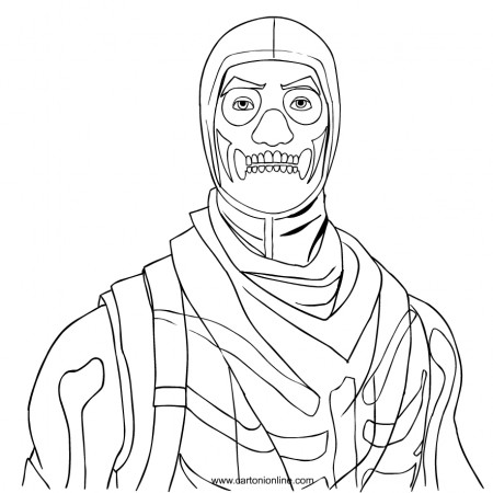 Skull Trooper from Fortnite coloring page