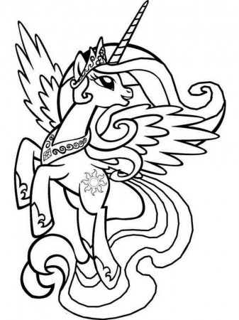 Princess Celestia coloring pages. Download and print Princess Celestia  coloring pages