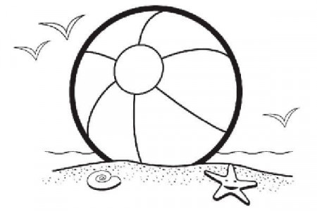 Free Beach Ball Coloring Page - Free Printable Coloring Pages for Kids