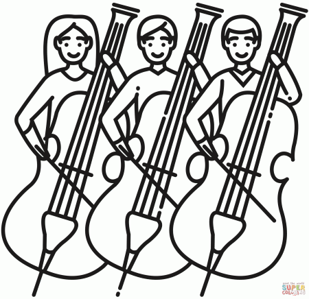 Orchestra coloring page | Free Printable Coloring Pages