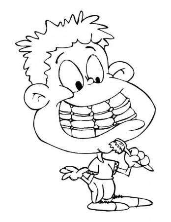 Coloring Page brushing teeth - free printable coloring pages - Img 10740