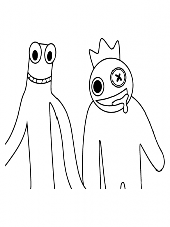 Friendly Rainbow Friends Roblox Coloring Page - Free Printable Coloring  Pages for Kids