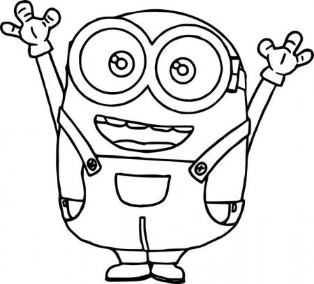 Bob The Minion Tutorial Coloring Page - Wecoloringpage.com | Minion  coloring pages, Minions coloring pages, Thanksgiving coloring pages