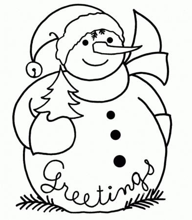 printable snowman coloring sheet - Clip Art Library