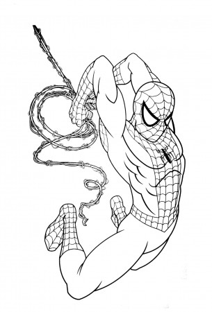 Spiderman coloring pages for kids - Spiderman Kids Coloring Pages