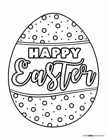 Easter Egg Coloring Pages - Superstar Worksheets