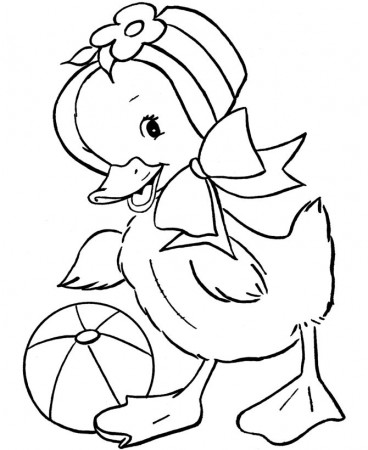 colouring pages easter duck - Clip Art Library