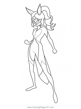 Rena Rouge Miraculous Ladybug Coloring Page for Kids - Free Miraculous  Ladybug Printable Coloring Pages Online for Kids - ColoringPages101.com | Coloring  Pages for Kids