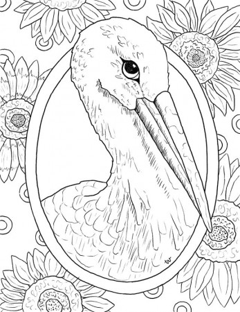 I created a coloring page illustrating the national bird and flower of  Ukraine 