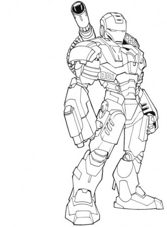 Super Hero Iron Man Coloring Page - Free Printable Coloring Pages for Kids