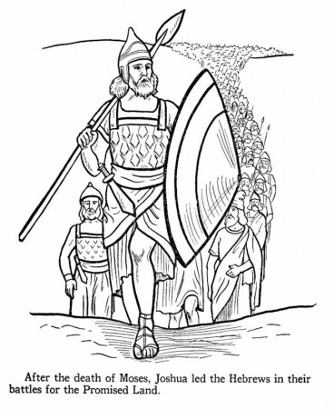 Joshua Bible Story Coloring Page Joshua was called upon to lead ...