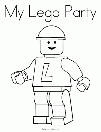 My Lego Party Coloring Page - Twisty Noodle