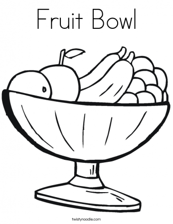 Fruit Bowl Coloring Page - Twisty Noodle