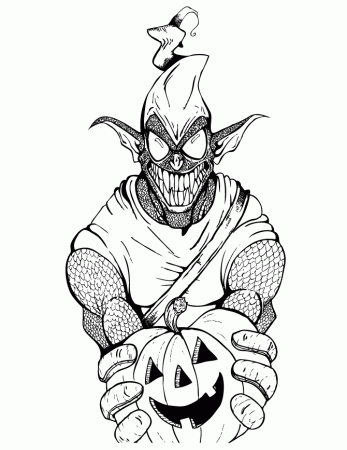 goblin face Colouring Pages