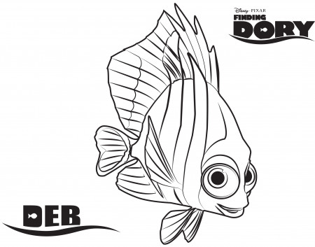 Deb - Disney's Finding Dory Coloring Pages Sheet, Free Disney Printable