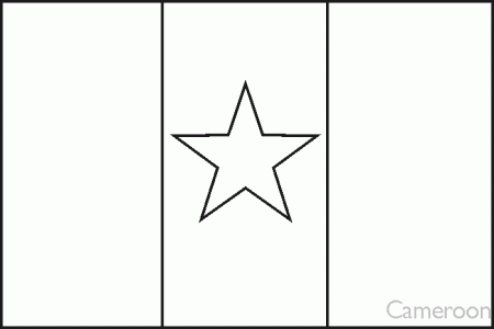 Africa Flag Coloring Page