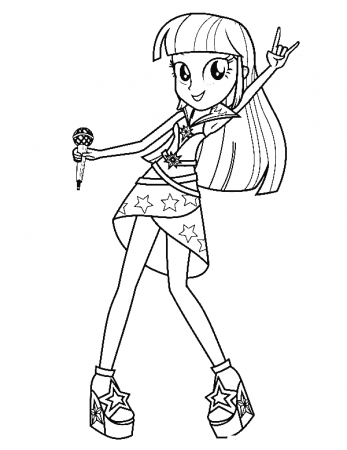 Equestria Girl with Pony Coloring Pages - Equestria Girls Coloring Pages - Coloring  Pages For Kids And Adults