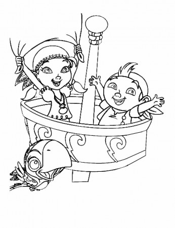 Jake and the pirates to color for children - Jake and the pirates Kids Coloring  Pages