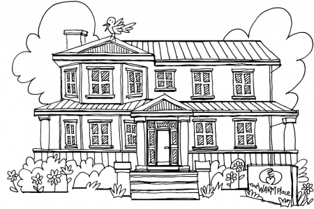 full house coloring pages - House Coloring Pages Printable | House  colouring pages, Creepy houses, Coloring pages winter