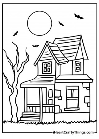 Printable Haunted House Coloring Pages (Updated 2022)