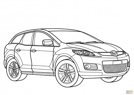 Mazda CX-7 coloring page | Free Printable Coloring Pages