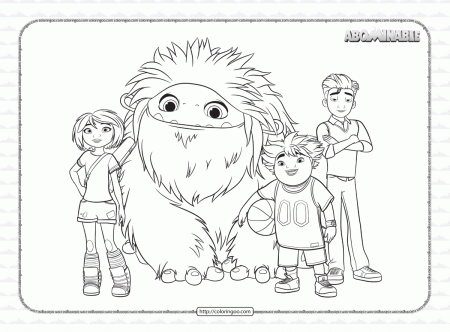 Abominable Yi and Her Friends Coloring Page