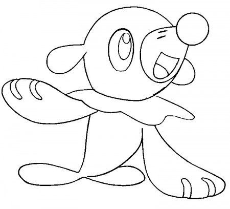 Coloring page Pokémon Sun and Moon : Popplio 2