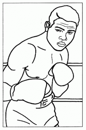 Muhammad Ali fighter coloring book to print and online