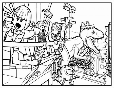 Lego Dinosaurs Coloring Page for Adults - ColoringBay