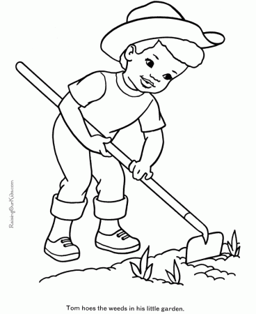 farmer colouring pages - Clip Art Library