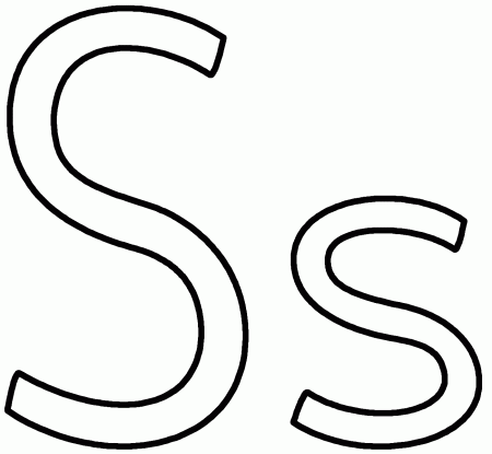 Letter S - Coloring Page (Alphabet)