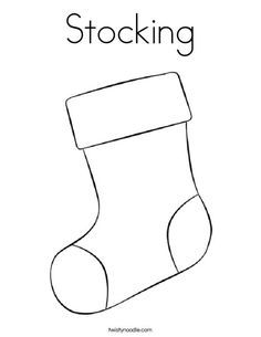 Christmas Stocking - Coloring Pages for Kids and for Adults