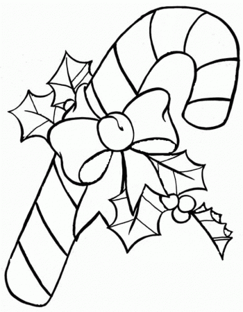 Candy Cane Coloring Pages and Book | UniqueColoringPages