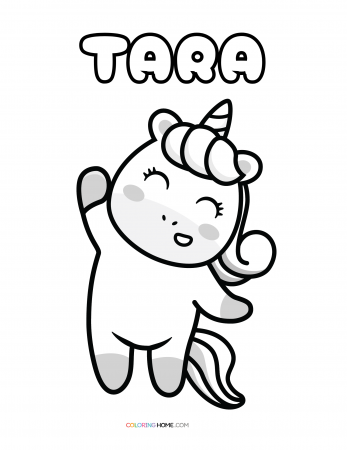 Tara unicorn coloring page