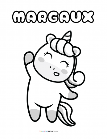 Margaux unicorn coloring page