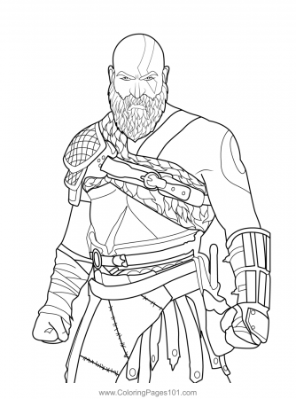 Kratos Fortnite Coloring Page for Kids ...