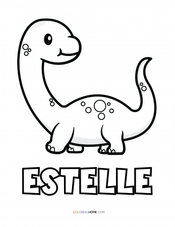 Estelle dinosaur coloring page