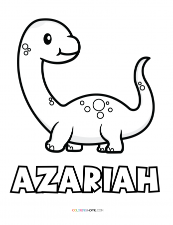 Azariah dinosaur coloring page