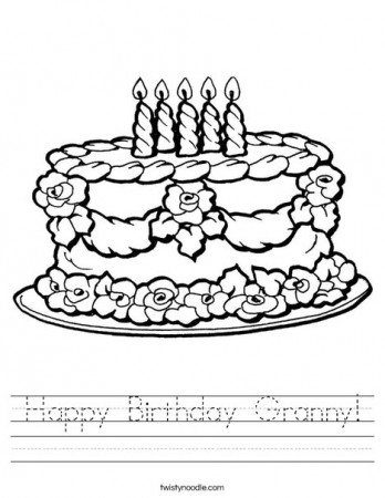 Happy Birthday Granny Worksheet - Twisty Noodle
