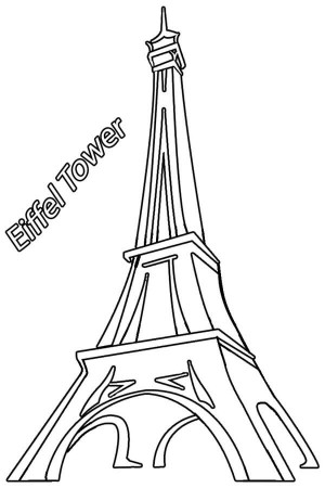 Eiffel Tower 14 Coloring Page - Free Printable Coloring Pages for Kids