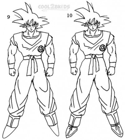 How to Draw Goku (Step by Step Pictures) | Cool2bKids | Goku drawing, Goku,  Drawings